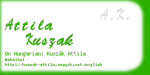 attila kuszak business card
